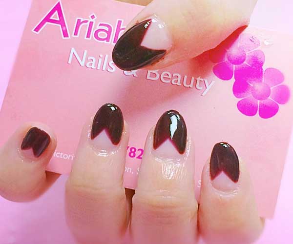 Black tip nails